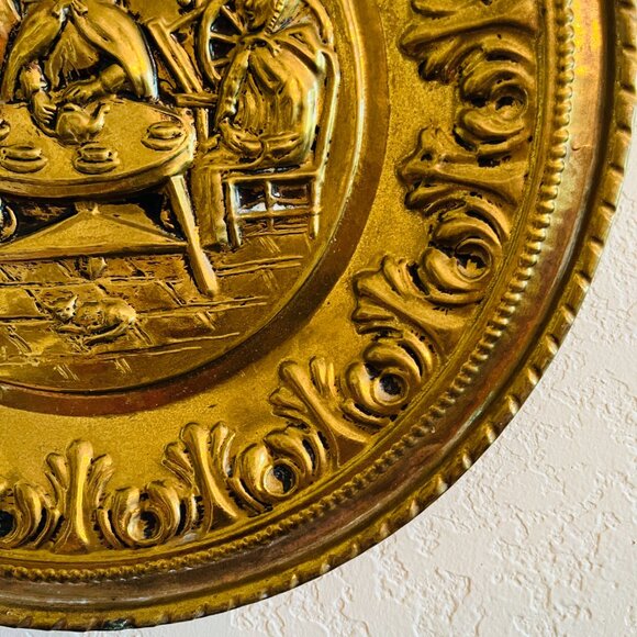 Vintage Brass Decor Cottagecore 80s Gallery Wall 12" England European Colonial - Picture 3 of 4